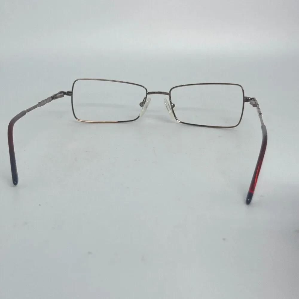 Genny 775-B 5339‎ Eyeglasses Frames Brown Rectangular Full Wire No Lens H1241